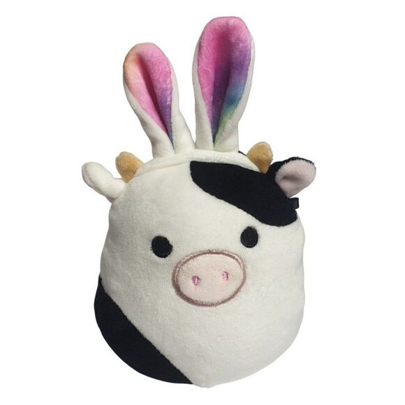 Squishmallow 5" Conner Cow with Bunny Ears Easter Soft Plush Toy Pink NWOT - Picture 2 of 7